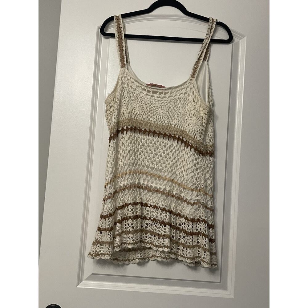 Vintage Bandolino Y2K Mermaid Boho Crochet Matching Skirt Set-Top XL, bottoms L - Picture 3 of 13